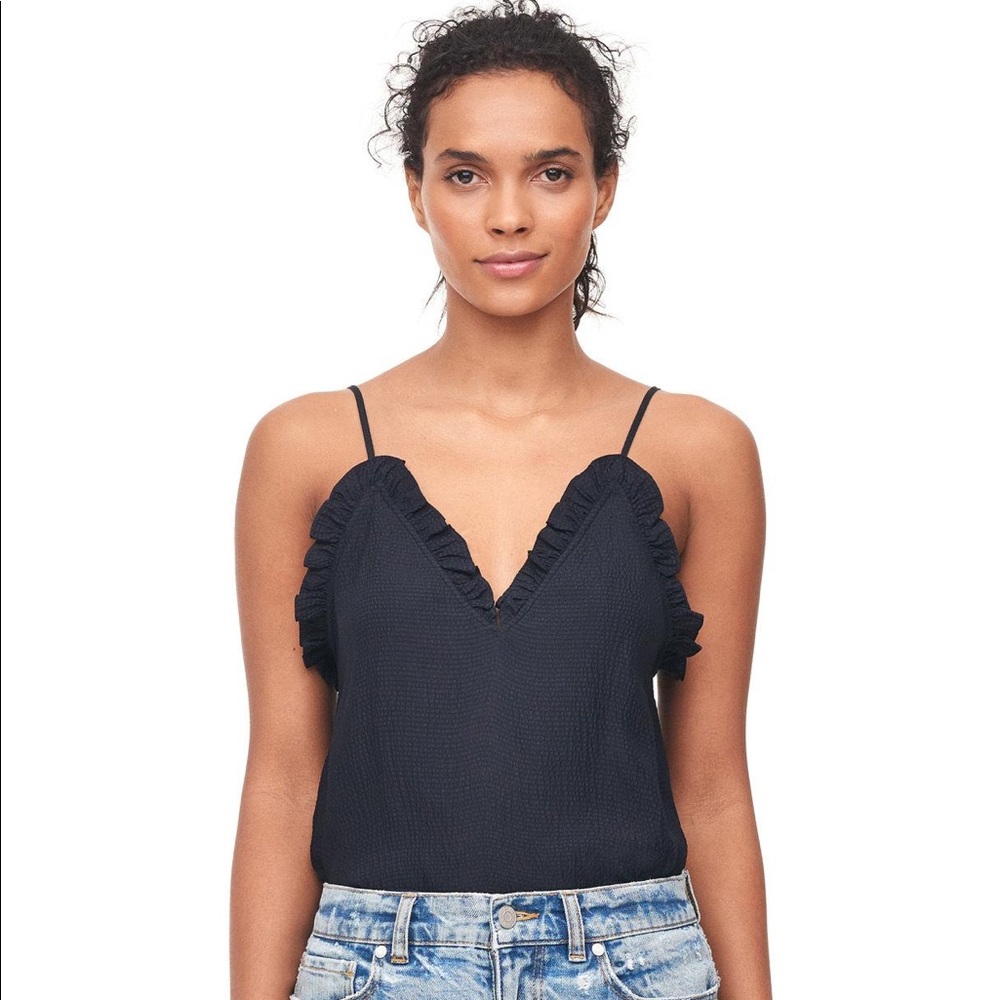 Rebecca Taylor Hammered Silk Cami - Vanilla